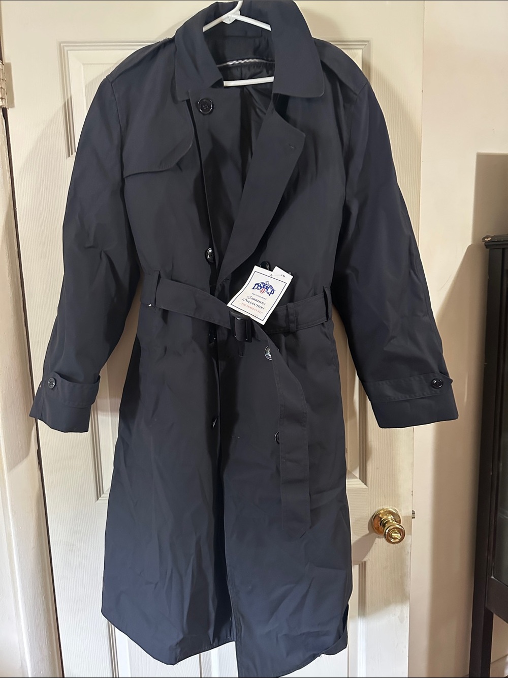 Classic Black Trench Coat with Belt